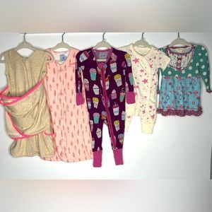 Baby Sleeper Bamboo 0-6 Mo Lot of 5 Little Sleepies, Matilda Jane, Hanna Anderss
